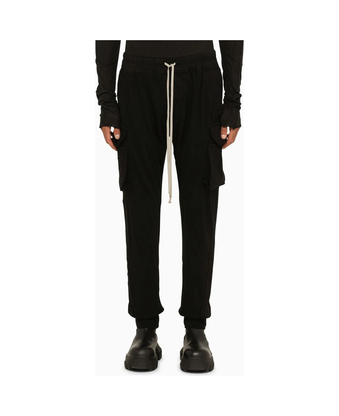 Black Cotton Cargo Trousers 1 Black Cotton Cargo Trousers