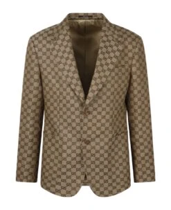Gucci Gg Supreme Linen Formal Jacket