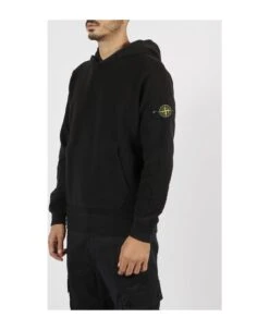 Stone Island Logo Badge Snap Hood Sweatshirt -Classic Men Wear Store 0a8b9b5174d464248ab9933a4bd1555d
