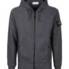 Stone Island Logo Patch Zipped Hoodie