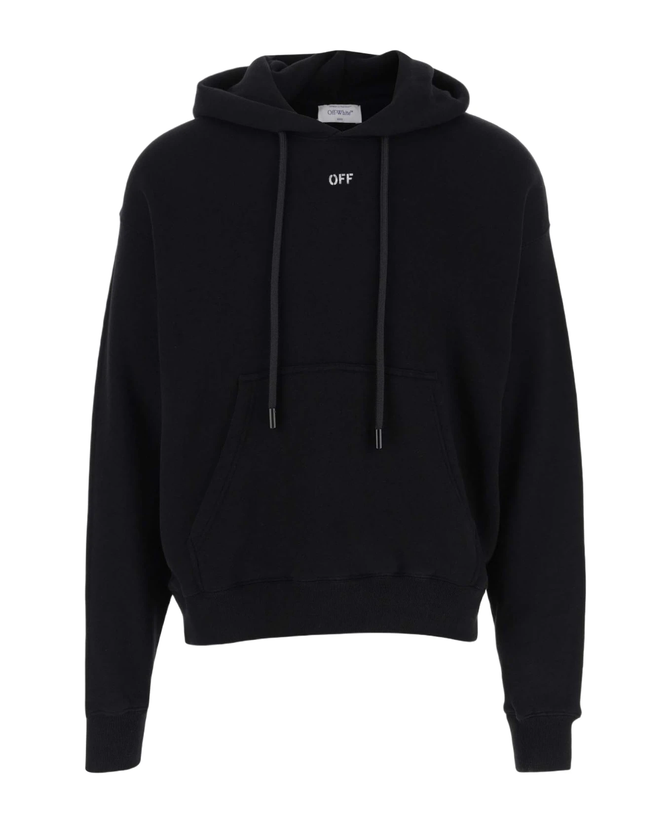 Off-White Cotton Hoodie With Logo 1 Off-White Cotton Hoodie With Logo