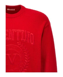 Valentino Garavani Valentino Logo Embroidery Sweater -Classic Men Wear Store 2899ccccfd572339ed0be264e0dc1f61