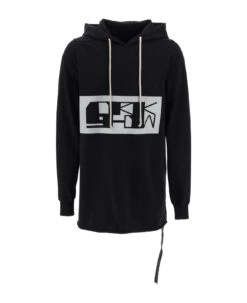 Maxi Hoodie With Logo Print