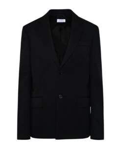 Off-White Ow Emb Wo Strap Relax Sb Jkt Black Black