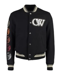 Off-White Varsity Wool Bomber Jacket