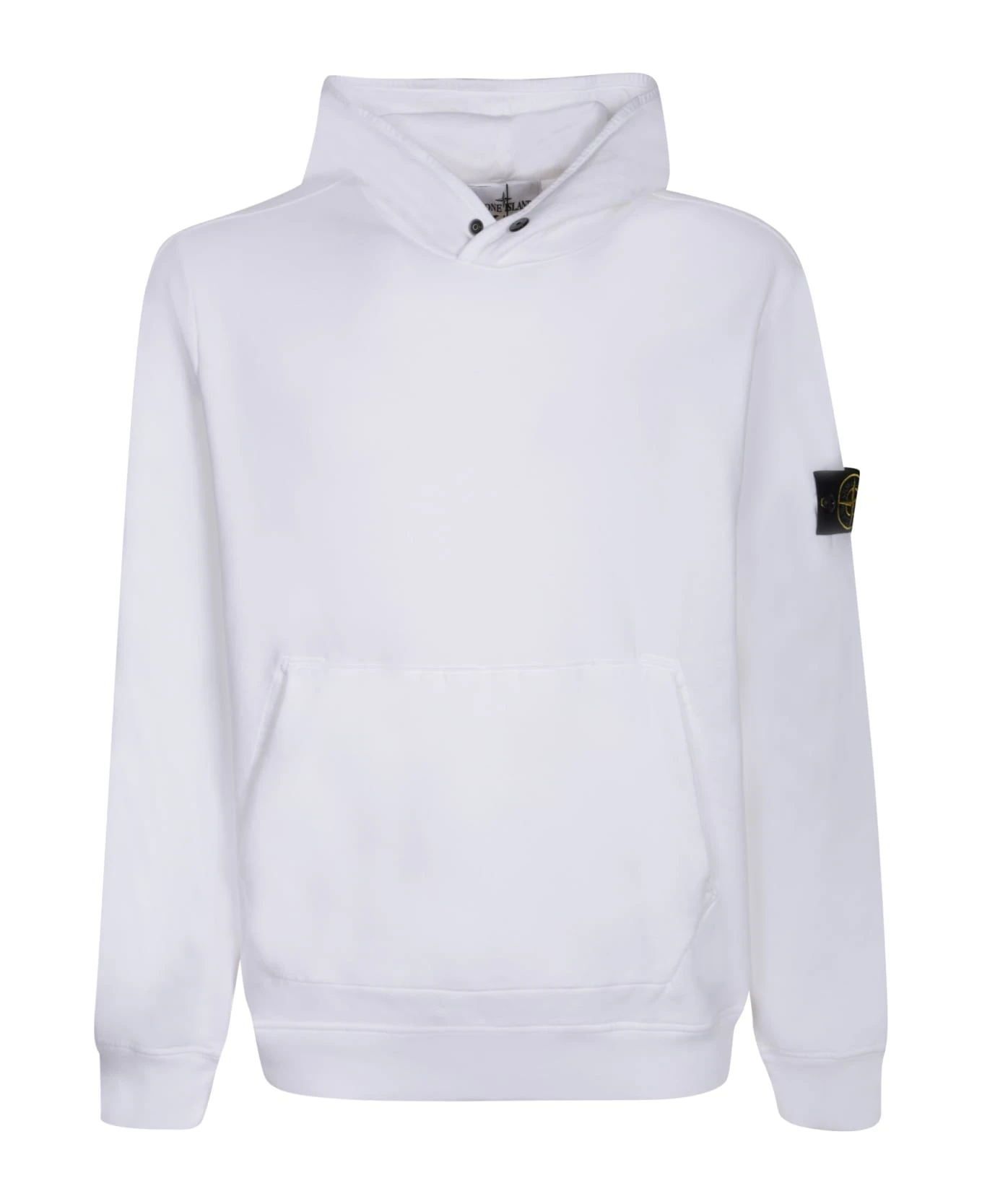 Stone Island White Logo Hoodie 1 Stone Island White Logo Hoodie
