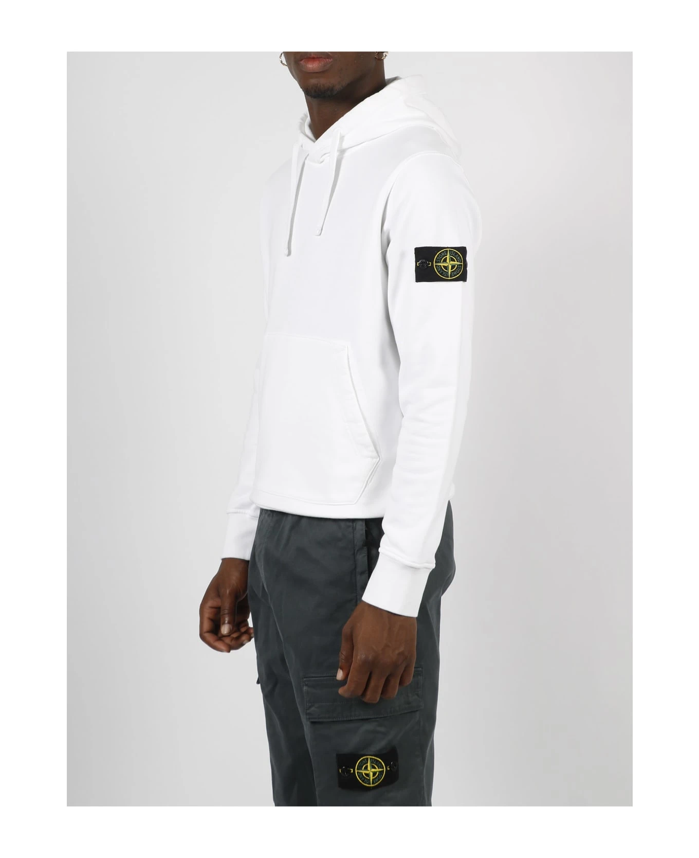 Stone Island Logo Hooded Sweatshirt 3 Stone Island Logo Hooded Sweatshirt - Image 3