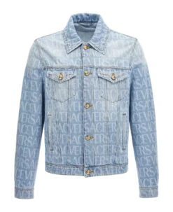 'versace Allover' Denim Jacket