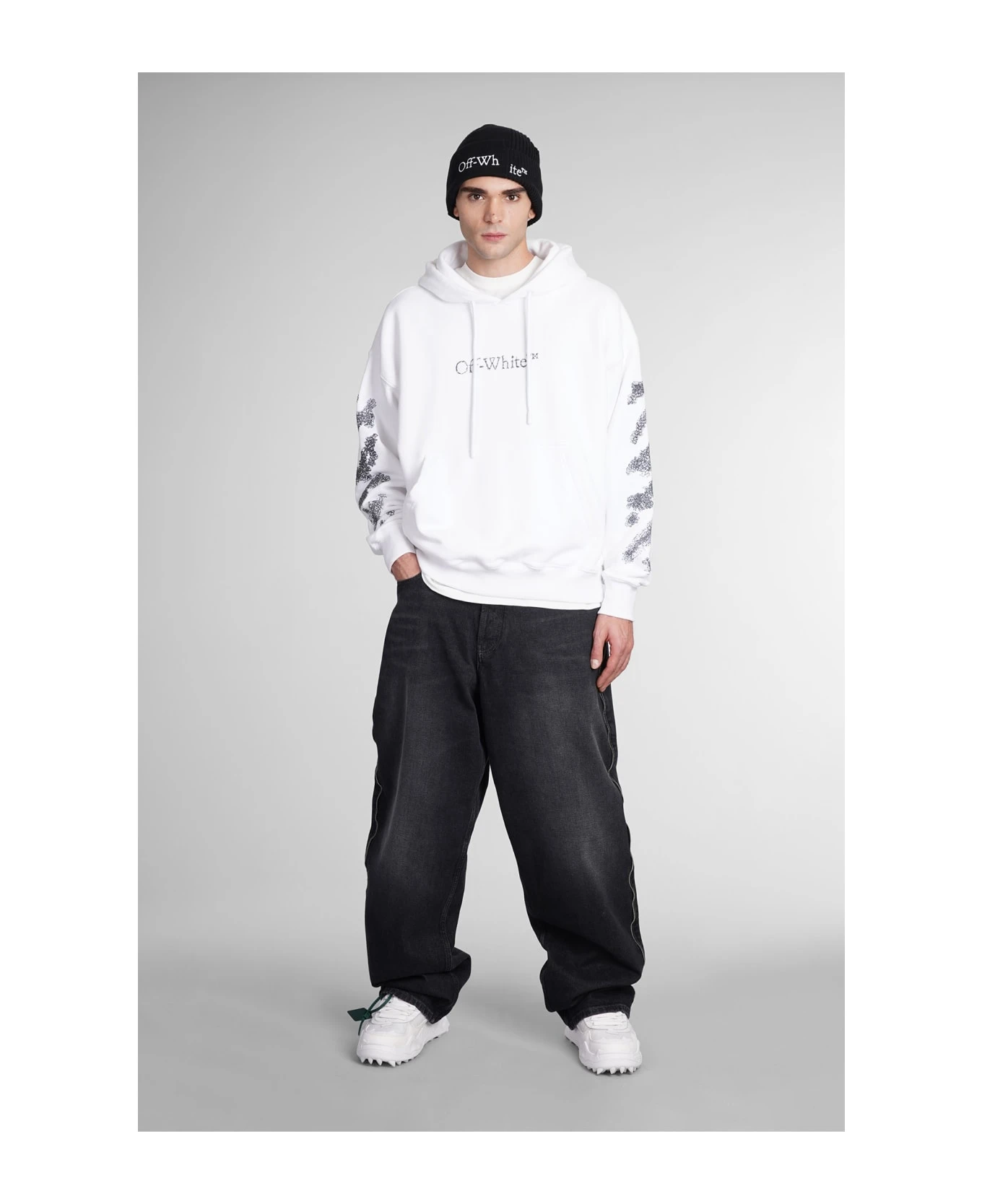 Off-White Sweatshirt In White Cotton 2 Off-White Sweatshirt In White Cotton - Image 2