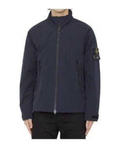 Stone Island Compass-motif Zip-up Windbreaker