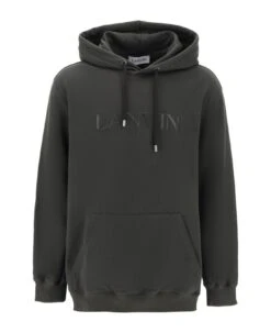 Lanvin Hoodie With Curb Embroidery