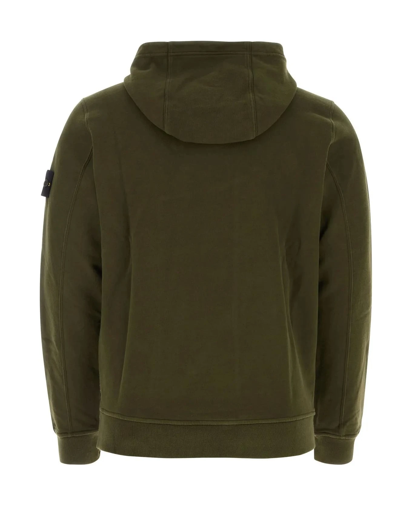Stone Island Army Green Cotton Sweatshirt 2 Stone Island Army Green Cotton Sweatshirt - Image 2