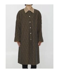 FENDI Reversible Long Trench Coat