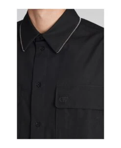 Off-White Shirt In Black Cotton -Classic Men Wear Store 66cc7eb2a24452d7356ea6c07439945a