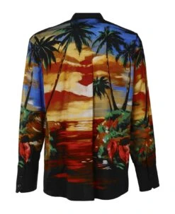 Dolce & Gabbana Hawaii Print Nylon Shirt -Classic Men Wear Store 684280fc76978992c9cfd52b9c3fcc3a