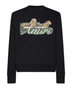 Amiri Cheetah Logo Cotton Sweatshirt
