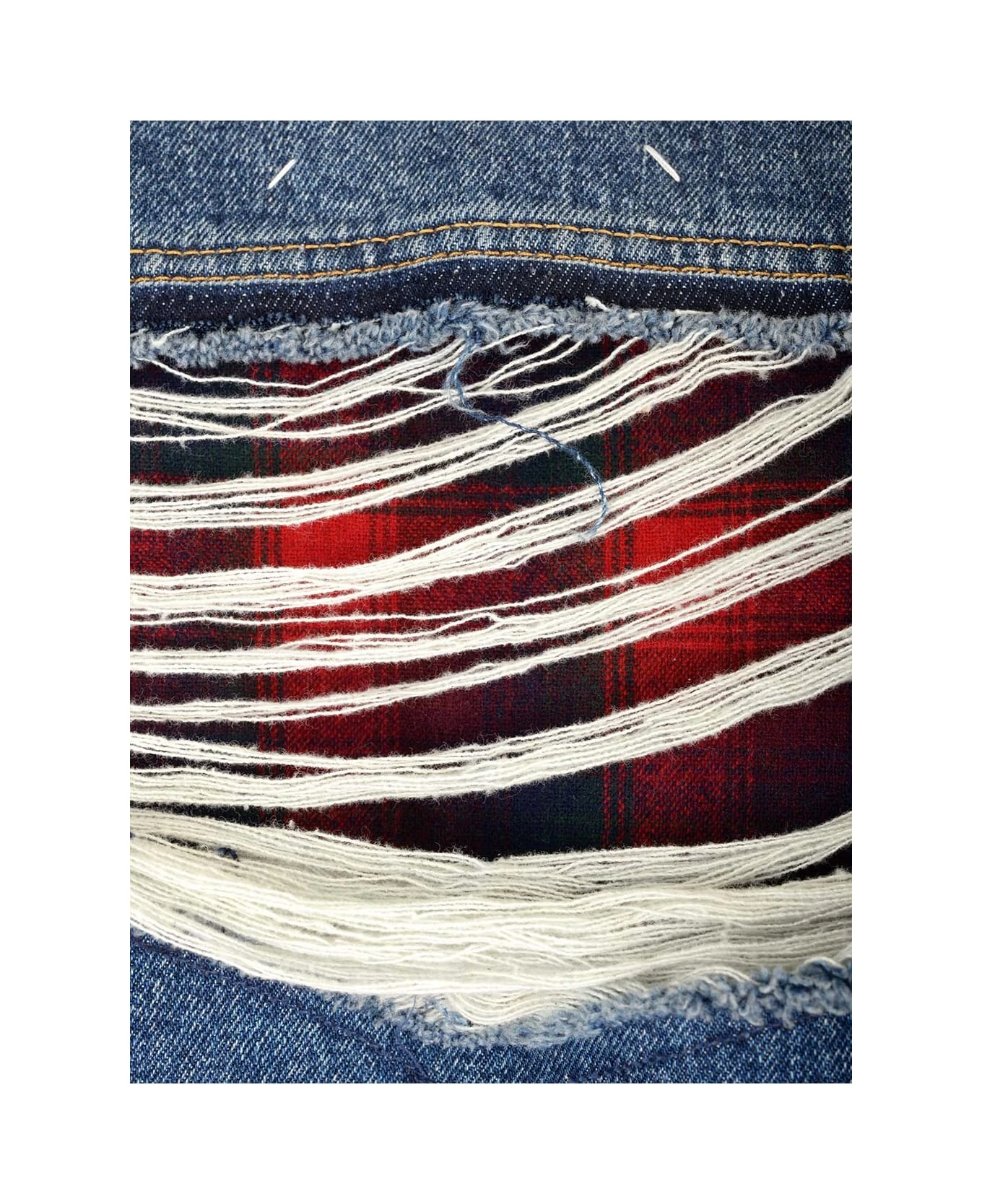 Maison Margiela Denim And Pendleton Fabric Jacket 4 Maison Margiela Denim And Pendleton Fabric Jacket - Image 4