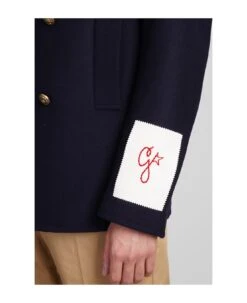 Golden Goose Coat In Blue Wool -Classic Men Wear Store 6d354444f101969542f26f488265f9e8