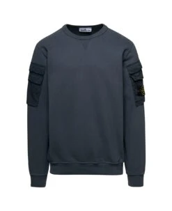 Stone Island Girocollo Con Pocjet Sulle Braccia