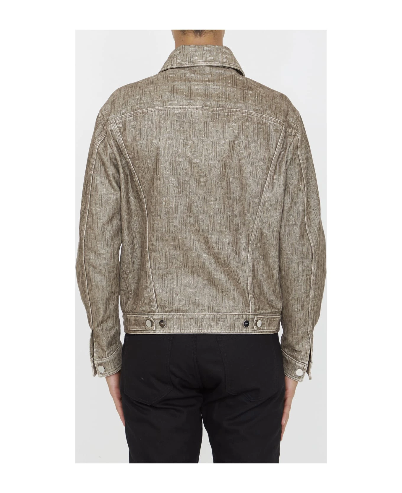 FENDI Beige Denim Jacket 4 FENDI Beige Denim Jacket - Image 4