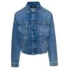 Jacquemus 'la Veste De-nimes' Light Blue Jacket With Logo Patch In Cotton Denim Man