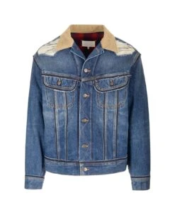 Maison Margiela Denim And Pendleton Fabric Jacket