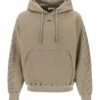 Off-White Hoodie With Topstitched Motifs