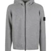 Stone Island Rib Knit Hooded Zip Jacket