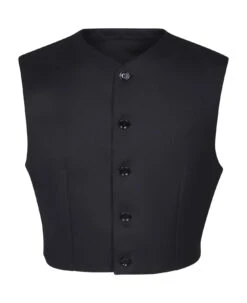 Dolce & Gabbana Wool Gabardine And Jersey Vest