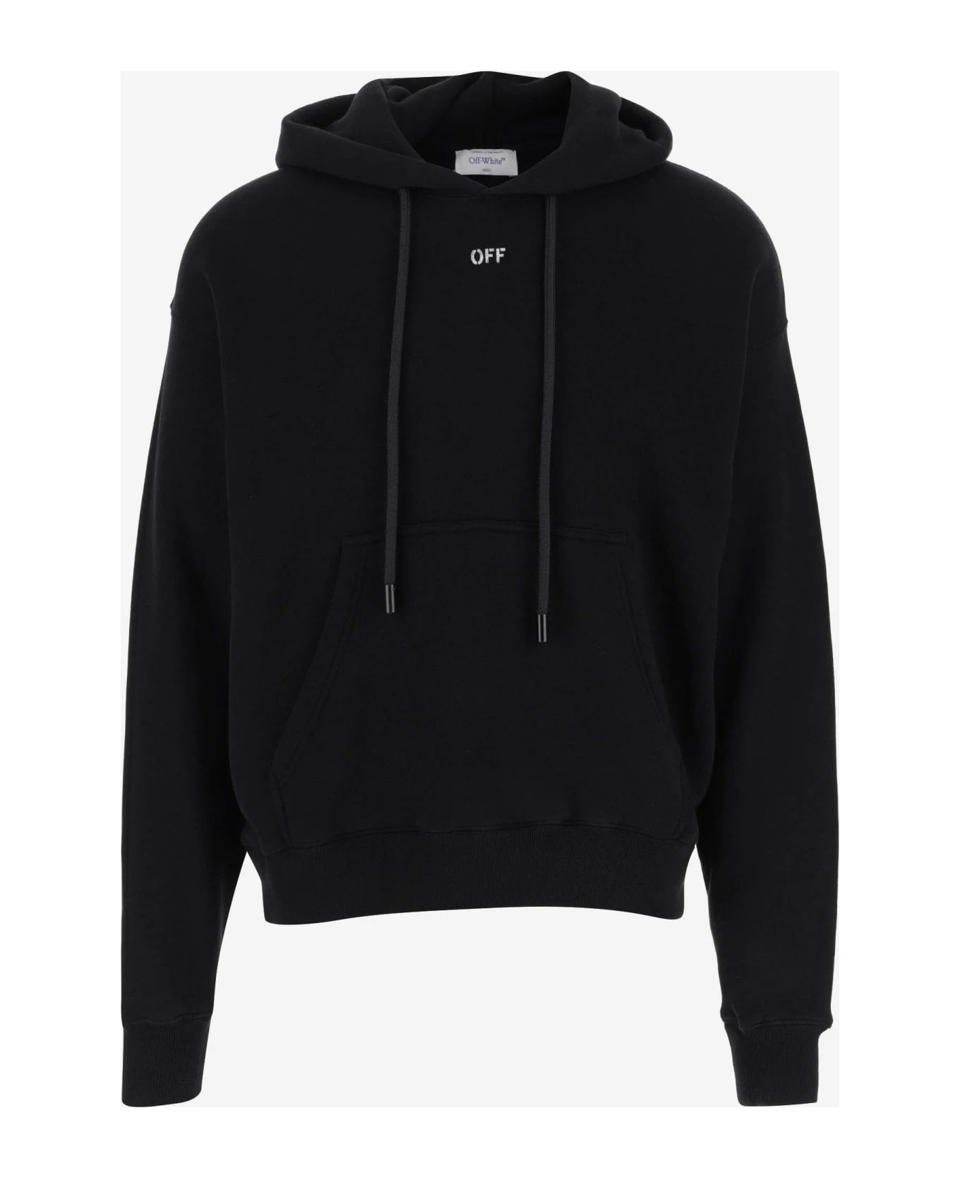 Off-White Cotton Hoodie With Logo 4 Off-White Cotton Hoodie With Logo - Image 4