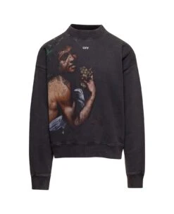 Off-White Bacchus Skate Crewneck Black Multicolor