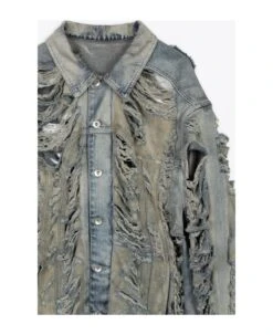 Jumbo Worker Jkt Light Blue Sanded Destroyed Denim Oversize Jacket - Jumbo Worker Jkt -Classic Men Wear Store 85b5d3507f3794f80dab4269c6f08ef8