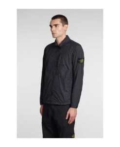 Stone Island Casual Jacket In Black Polyuretan -Classic Men Wear Store 8cd79140310e009f70639443954a72b4