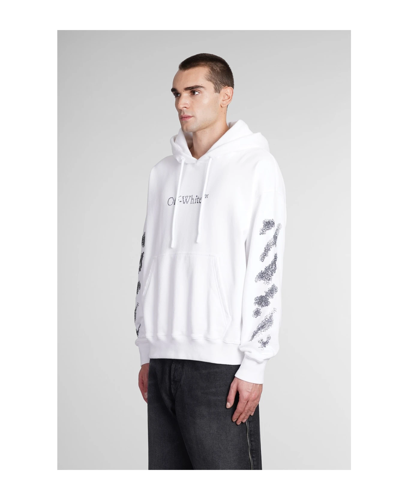 Off-White Sweatshirt In White Cotton 4 Off-White Sweatshirt In White Cotton - Image 4
