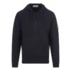 Stone Island Navy Blue Gauzed Zip-up Hoodie