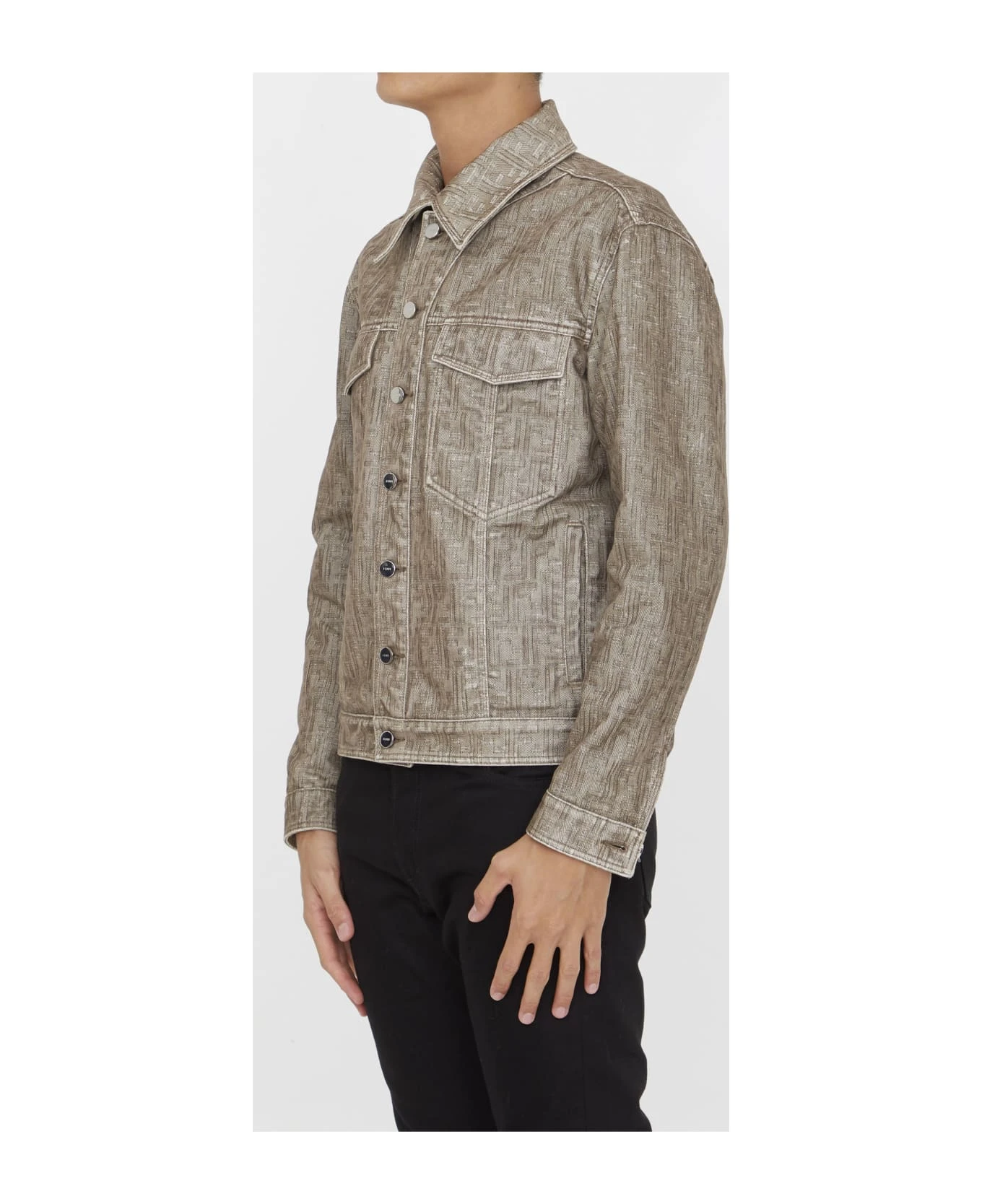 FENDI Beige Denim Jacket 2 FENDI Beige Denim Jacket - Image 2