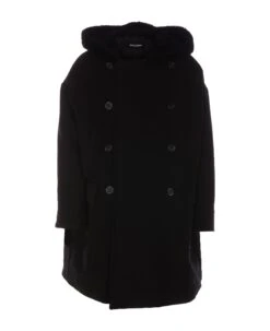 Dolce & Gabbana Coat With Shearling Hood