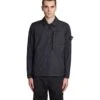 Stone Island Casual Jacket In Black Polyuretan