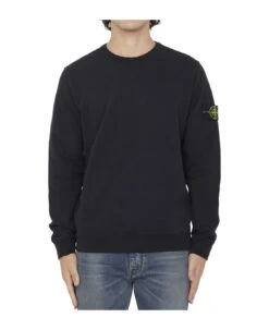 Stone Island Compass-patch Cotton Sweatshirt