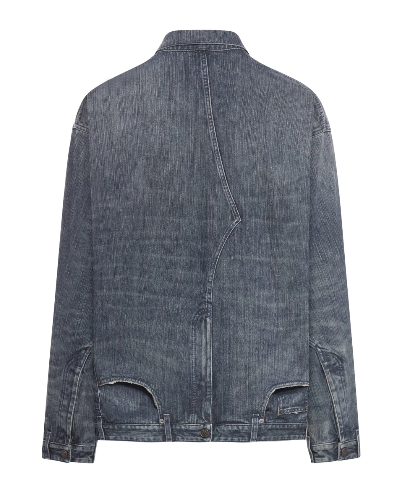 Balenciaga Deconstructed Jacket Italian Indigo Ring Denim 2 Balenciaga Deconstructed Jacket Italian Indigo Ring Denim - Image 2