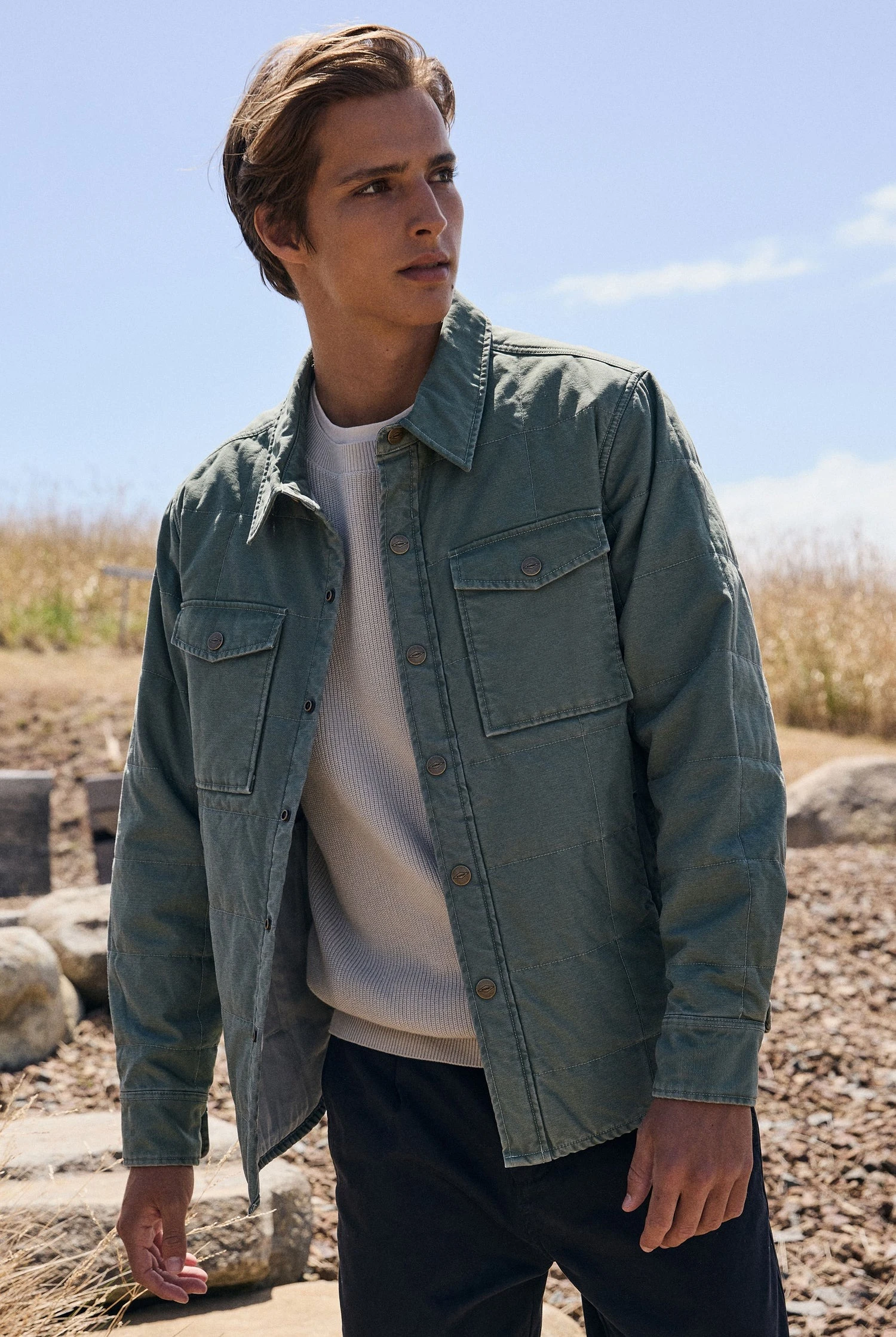 Classic Men Wear Store -Classic Men Wear Store GoodwinQuiltedJacket AloeGreen