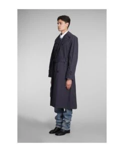 Maison Margiela Coat In Blue Cotton -Classic Men Wear Store a9b1456aac203c6df35eb776aadc1ffa