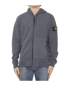 Stone Island Compass-motif Drawstring Cotton Hoodie