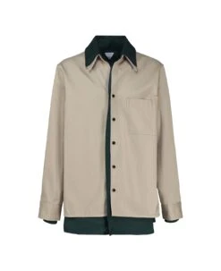 Bottega Veneta Double Layer Cotton Twill Shirt
