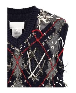 Maison Margiela Argyle Patterned Vest -Classic Men Wear Store b1df2e1d7a1869bc9c4d72e019303d1e
