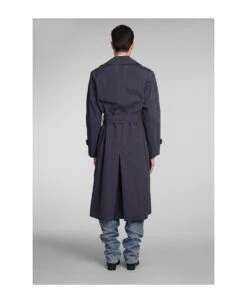 Maison Margiela Coat In Blue Cotton -Classic Men Wear Store b305b6ce5424311e019813db34481a6f