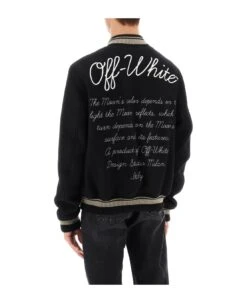 Off-White Moon Phase Embroidered Varsity Bomber -Classic Men Wear Store bbb3b52d33b3d13b252af75fbcd50e91