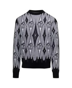 Amiri Argyle Jacquard Crew