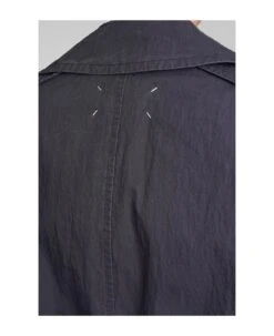 Maison Margiela Coat In Blue Cotton -Classic Men Wear Store c1d705b0c5d19a2043d7b412f6d9df77
