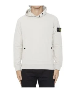 Stone Island Compass Patch Cotton Hoodie